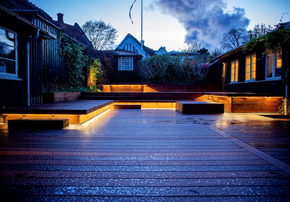 Terrasser med indbygget lys