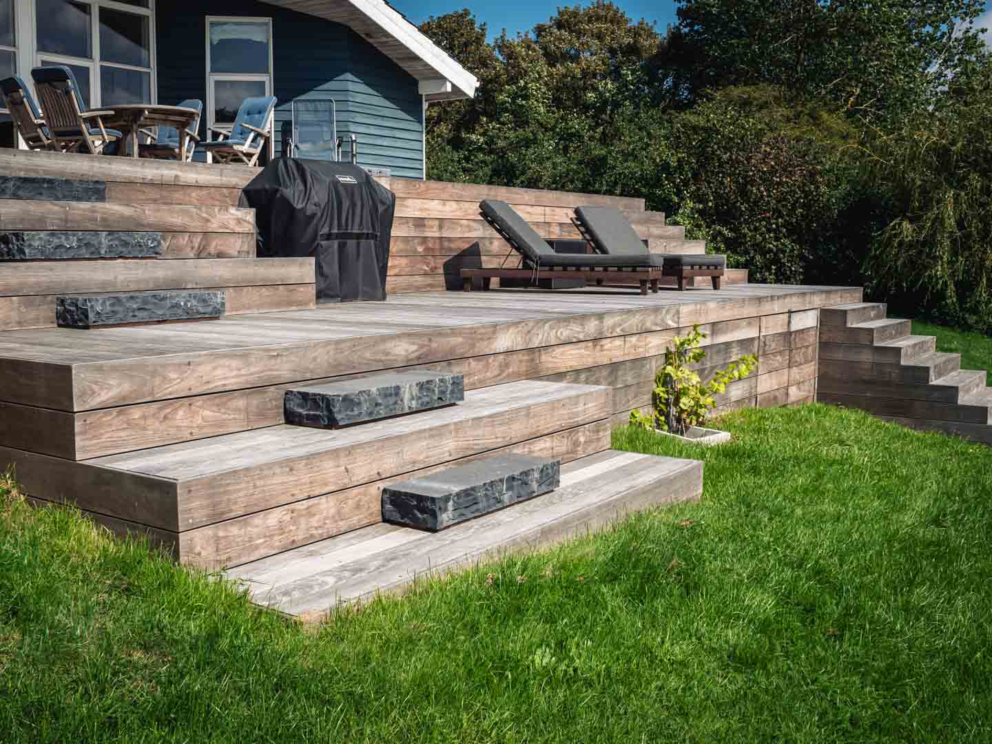 Træterrasse med trapper | Nykøbing Sjælland | Kun Terrasser