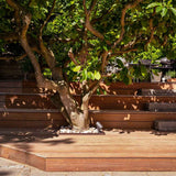 79 m2 Ipé terrasse med bred spansk trappe i Søborg