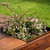 112 m2 terrasse med plantekasser, spanske trapper og lysspots i Vedbæk