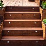 112 m2 terrasse med plantekasser, spanske trapper og lysspots i Vedbæk