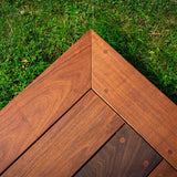 112 m2 terrasse med plantekasser, spanske trapper og lysspots i Vedbæk