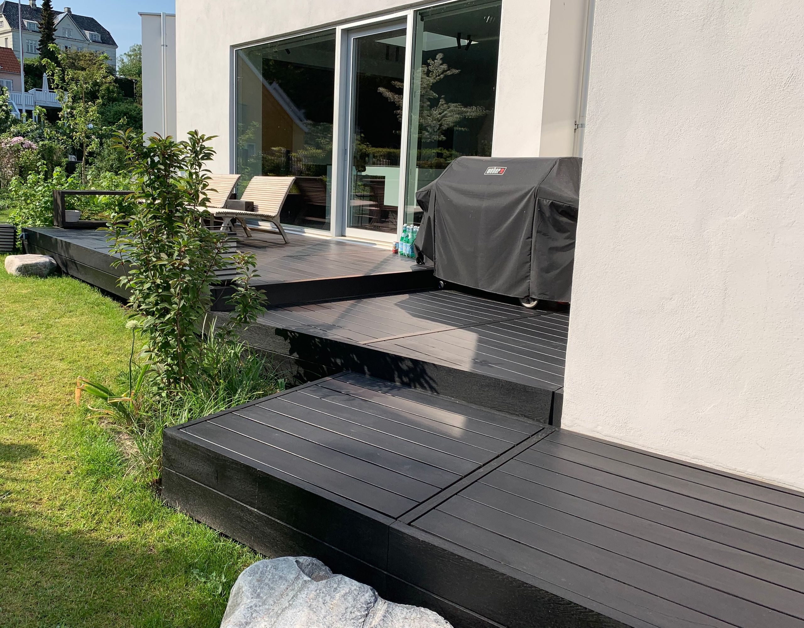 80m2 sort ipé træterrasse i Humlebæk