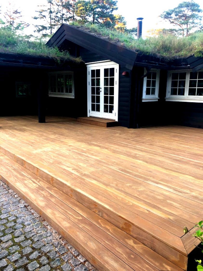 80 m2 Kebony Clear træterrasse i Hornbæk
