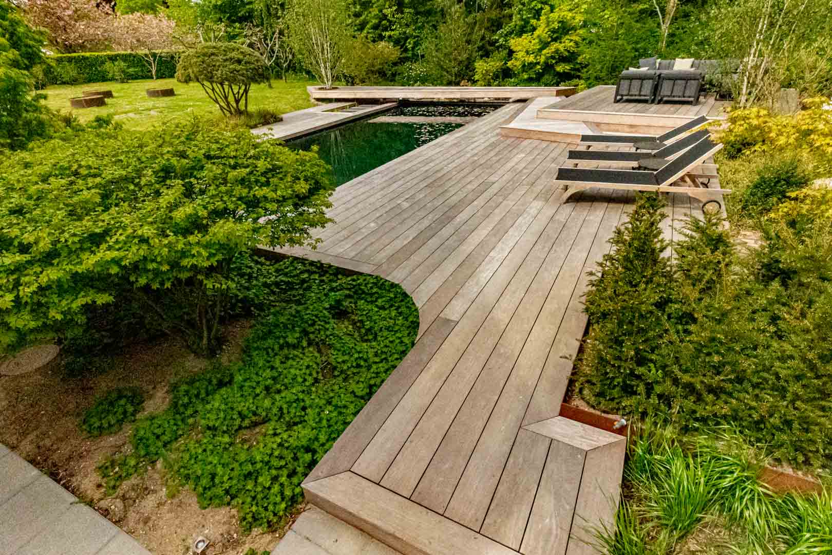 Terrasse rundt om pool | Farum | Kun Terrasser