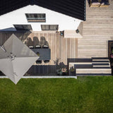 Snedkerproppet Ipéterrasse på 123 m2 rundt om huset i Charlottenlund