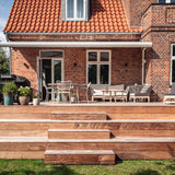 61 m² hævet træterrasse med krydsværn og tidløse detaljer på Frederiksberg