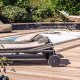 76 m2 gennemført ipéterrasse rundt om spa i Nykøbing Falster