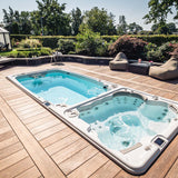 76 m2 gennemført ipéterrasse rundt om spa i Nykøbing Falster