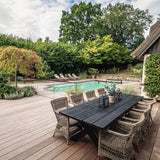 240 m2 ipé-terrasse rundt om poolen i Hillerød