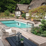 240 m2 ipé-terrasse rundt om poolen i Hillerød