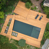 Unik træterrasse på 162 m2 i Farum med opvarmet svømmesø.